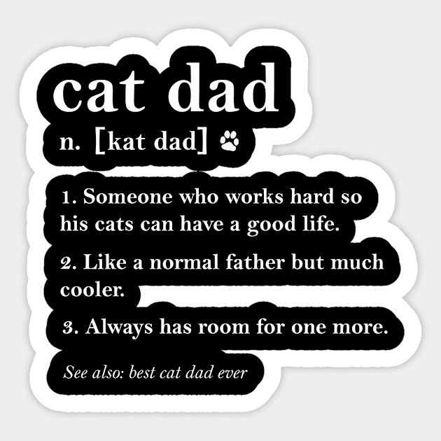 Cat dad Sticker by oyshopping